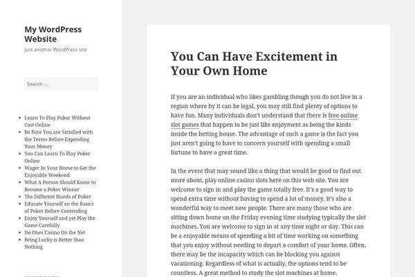 WordPress website example screenshot
