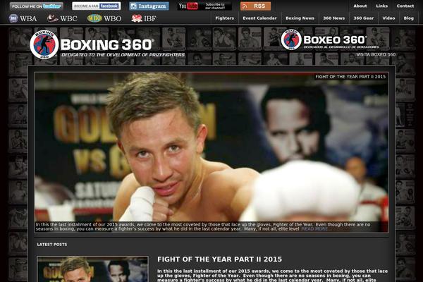 Boxing360 theme websites examples