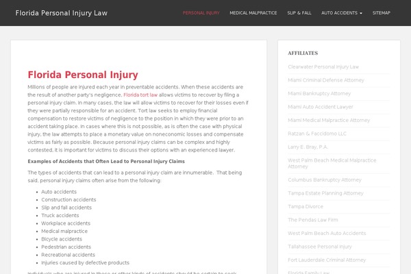 WordPress website example screenshot