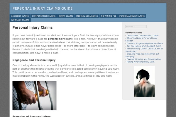 personalinjuryclaimsguide.co.uk site used F2