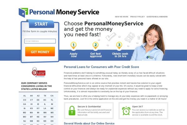 personalmoneyservice.com site used Paydaysay