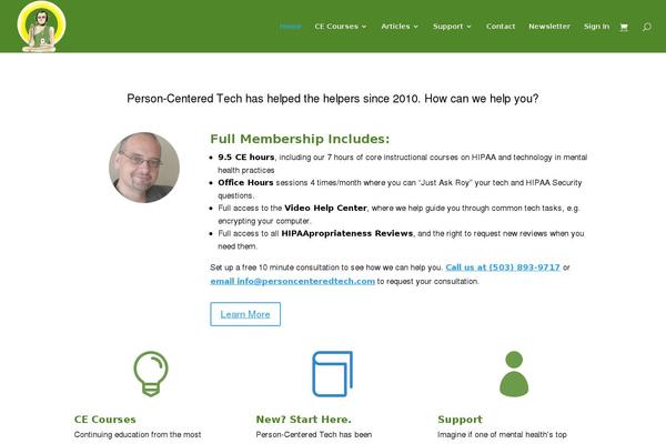 personcenteredtech.com site used Divi-pct