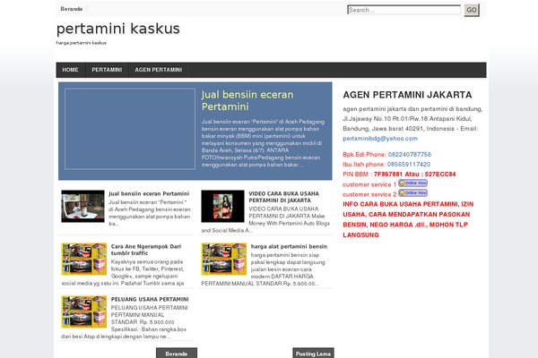 pertaminijakarta.com site used Magazine Pro