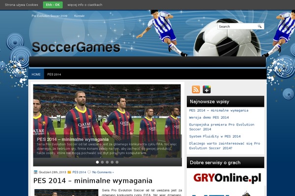 Soccergames theme site design template sample