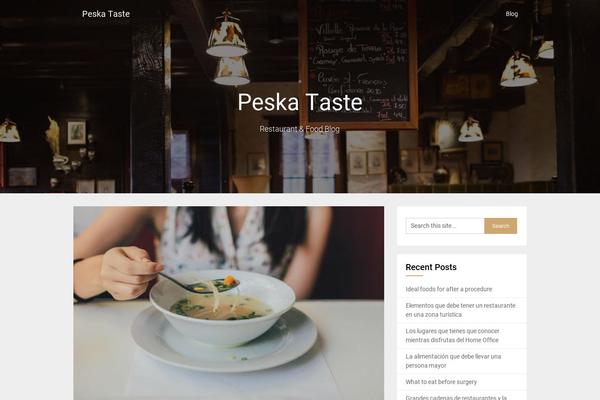 peska.us site used Foodie-blog