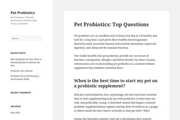 WordPress website example screenshot