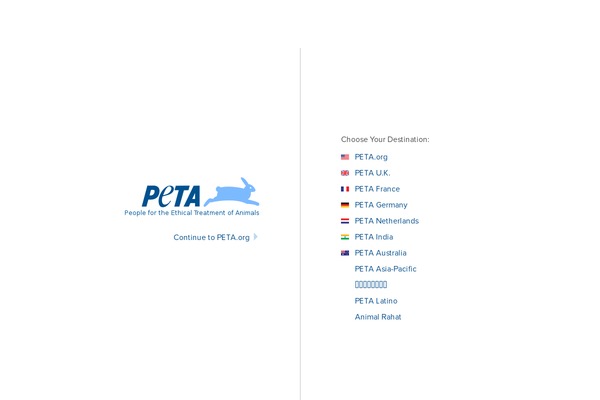 peta.vg site used Peta