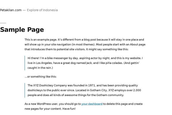 WordPress website example screenshot