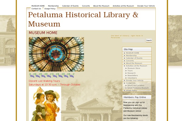 Museum theme site design template sample