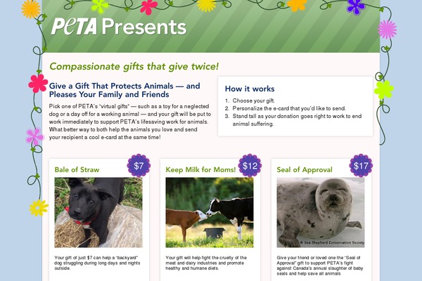 petapresents.org site used Peta-presents-us