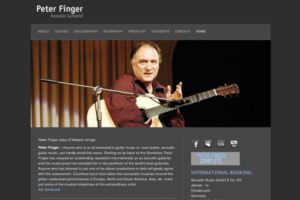 peter-finger.com site used Sintagma
