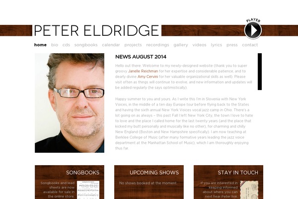 petereldridge.com site used Peter-eldridge