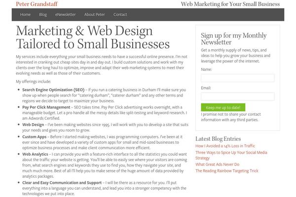 Genesis theme site design template sample