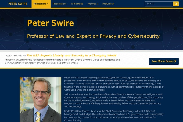 peterswire.net site used Peterswire-theme