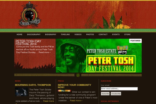petertosh.com site used Peter-tosh