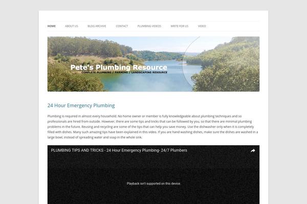 Twenty Twelve theme site design template sample