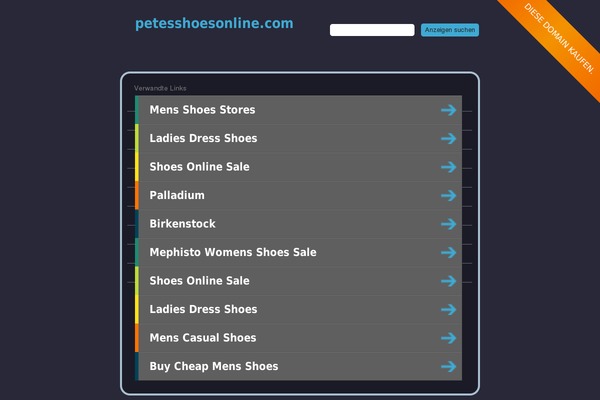 petesshoesonline.com site used Pete