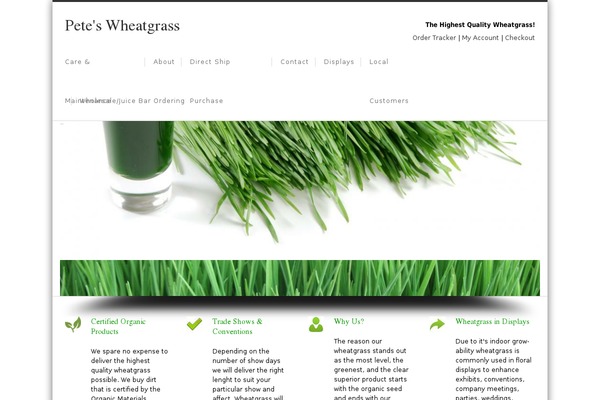 peteswheatgrass.com site used Petes