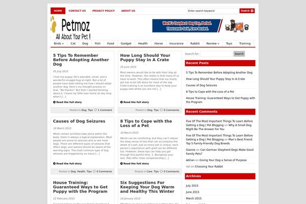 petmoz.org site used Gazette