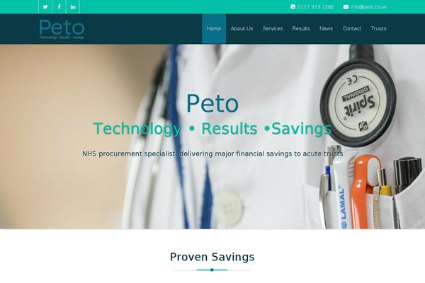Peto theme site design template sample