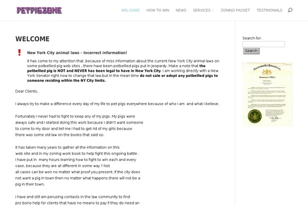 WordPress website example screenshot