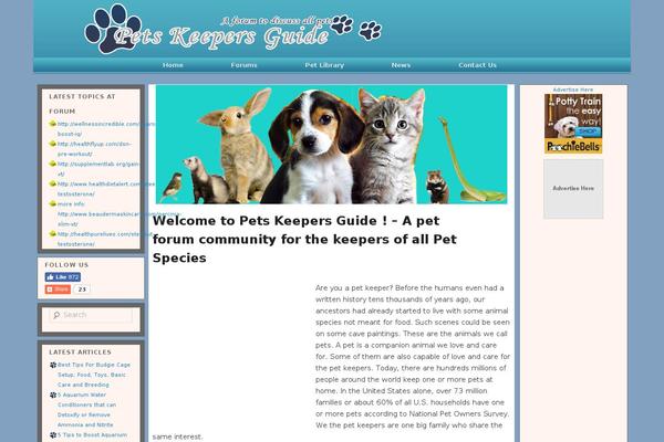 Pets theme site design template sample