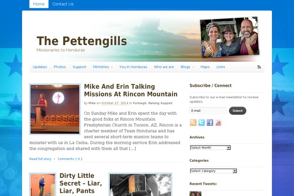 pettengillmissionaries.org site used Canvas