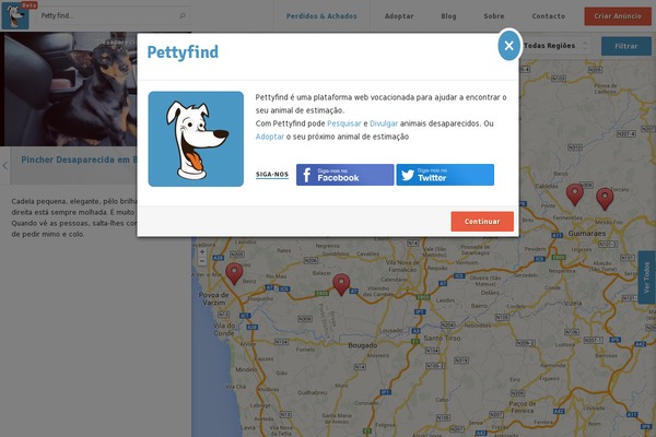 pettyfind.com site used Pf