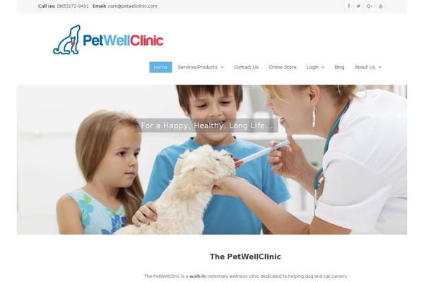 Wp-petvet theme site design template sample