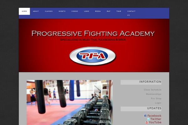 pfakickboxing.com site used Fightclub