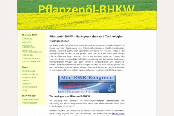 pflanzenoel-bhkw.de site used Pflanzenoel-bhkw
