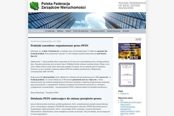 pfzn.pl site used Twenty Ten
