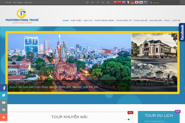 pgtravel.vn site used Pgtravel-bootstrap