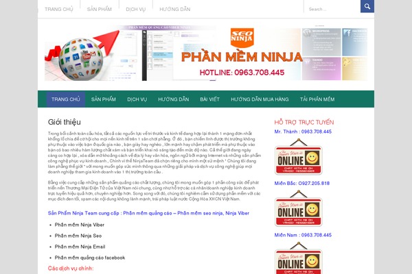 phanmemninja.com site used Ninjateam