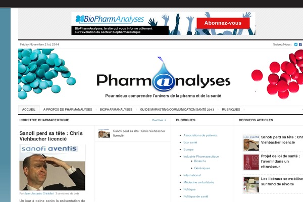 pharmanalyses.fr site used Daily Press