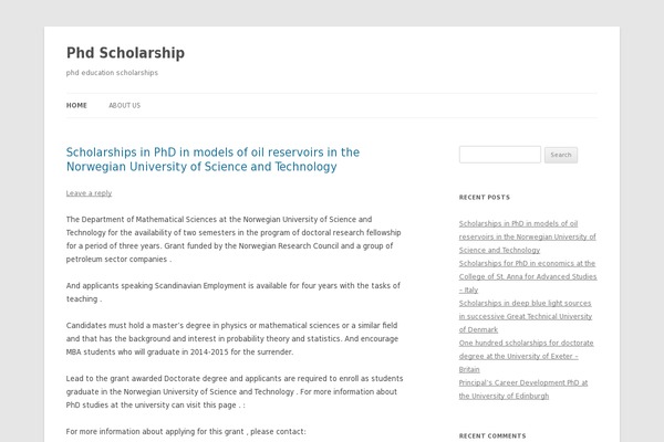 WordPress website example screenshot