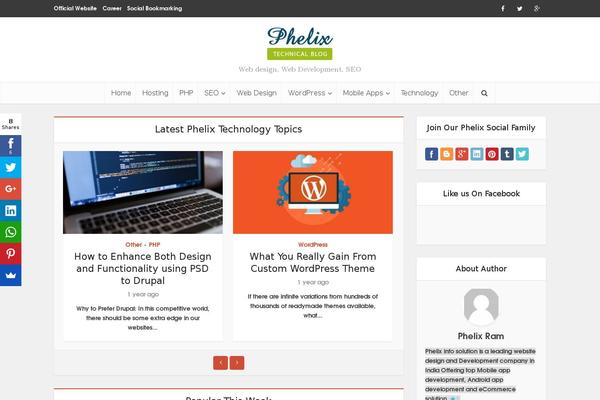 phelixportfolio.com site used Digg-like-theme-v.1.0