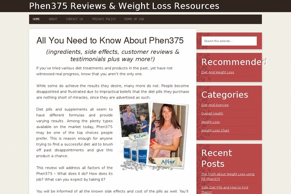phen375customersreview.com site used Mocha Child Theme