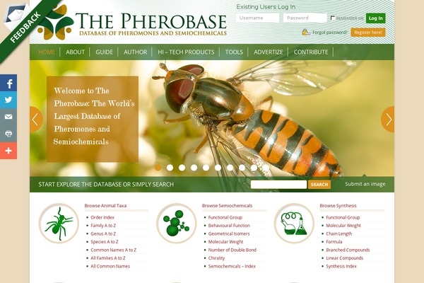 pherobase.com site used Pherobase