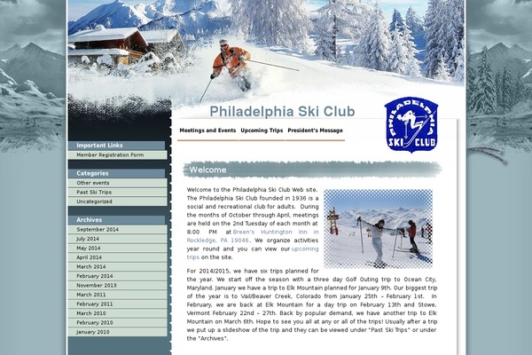 philadelphiaskiclub.org site used Winterfun