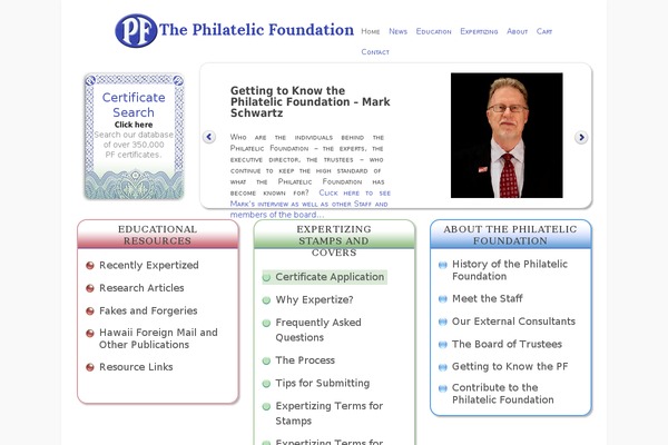 philatelicfoundation.org site used Philatelic