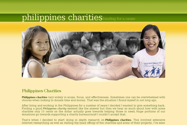 Charities theme websites examples