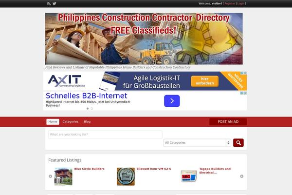 Contractor website example screenshot