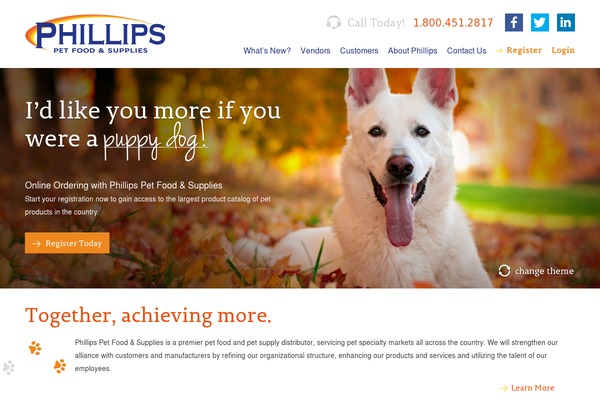 phillipspet.com site used Phillips-divi