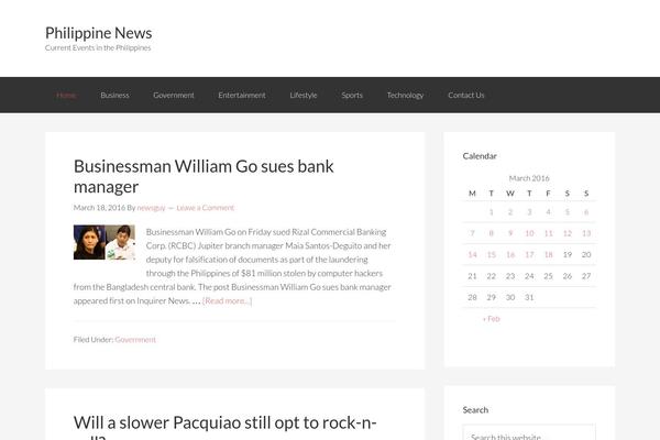 WordPress website example screenshot