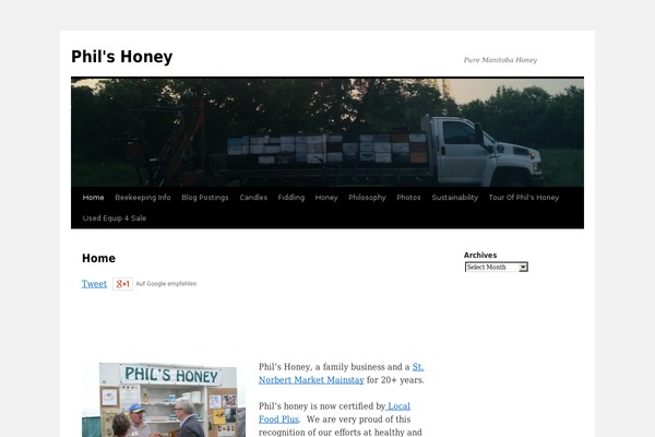 Twenty Ten theme site design template sample