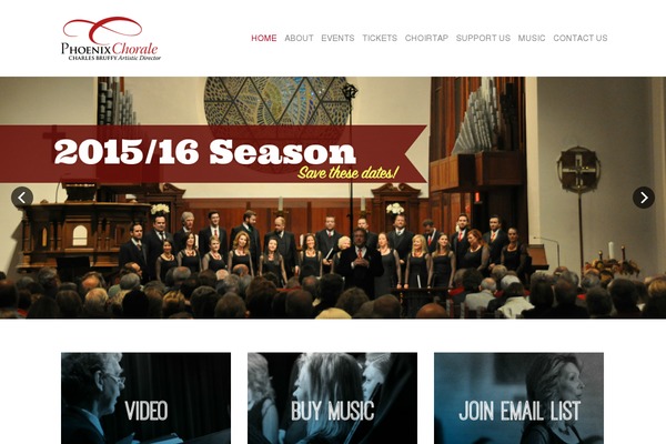 phoenixchorale.org site used Phoenix-chorale