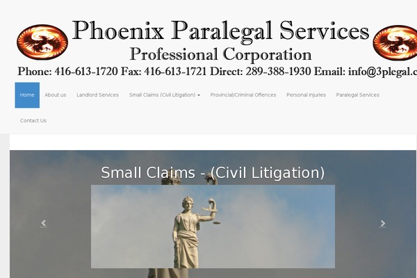 phoenixlegalservices.ca site used Modern-law-firm