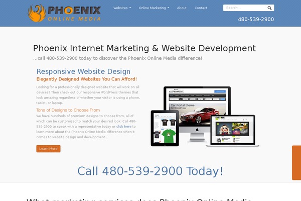phoenixonlinemedia.com site used Pom-pro-child