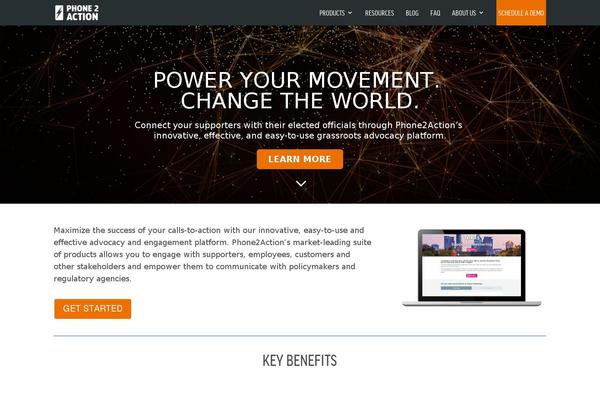 phone2action.com site used Quorum-theme